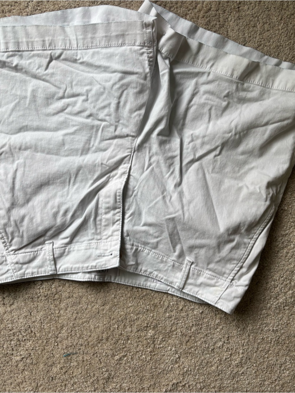 LOFTWhite Flat-Front Monroe Shorts